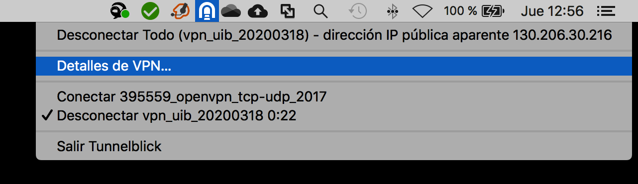 Figura 9: Accedir a Detalles de VPN